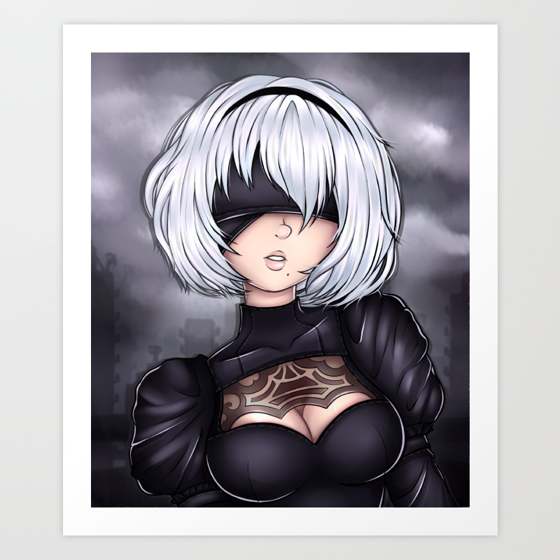 Nier Automata 2b Art Print By Pandoryart Society6