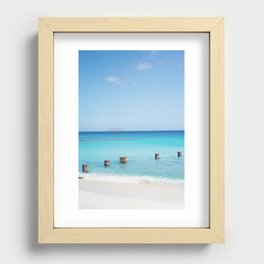 Caribbean Blues Recessed Framed Print