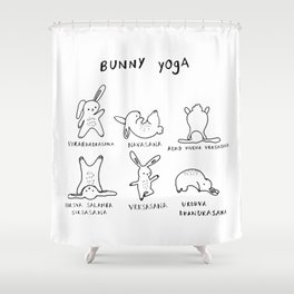 Bunny Yoga Shower Curtain