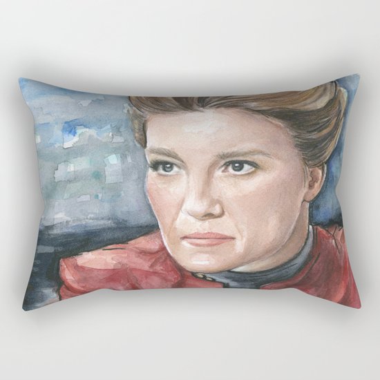 Captain Kathryn Janeway Rectangular Pillow