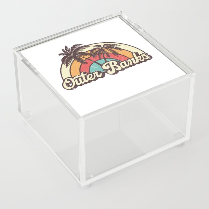 Outer Banks beach city Acrylic Box