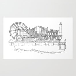 The Jersey Shore by the Downtown Doodler Art Print