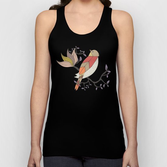 Singing Red Bird Unisex Tank Top