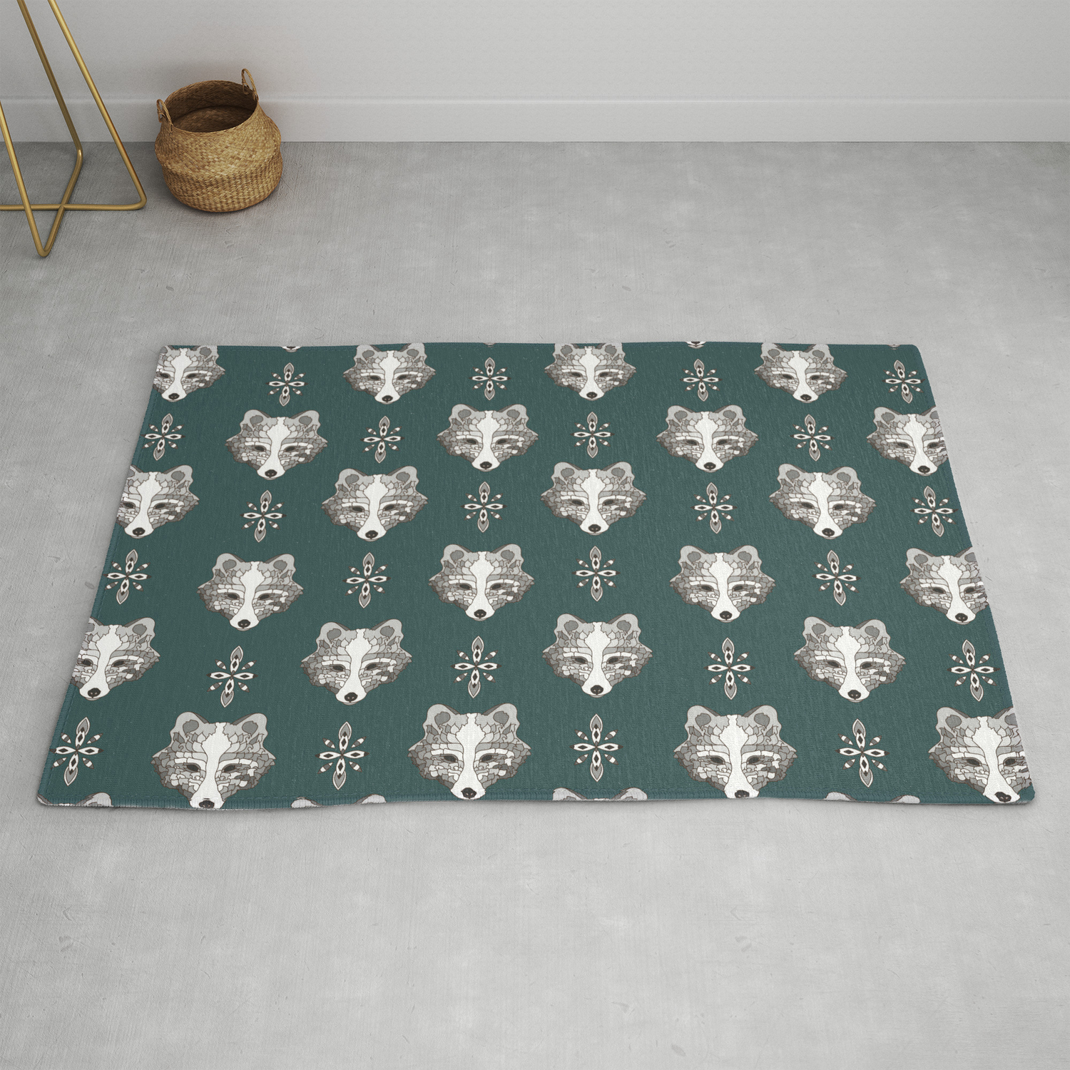 Arctic Fox Tribal Print Rug By Manonlabe Society6 Arctic Fox Tribal Print Rug By