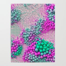 DOTS Pink and Green Poster