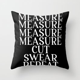 Woodworking many measure Throw Pillow