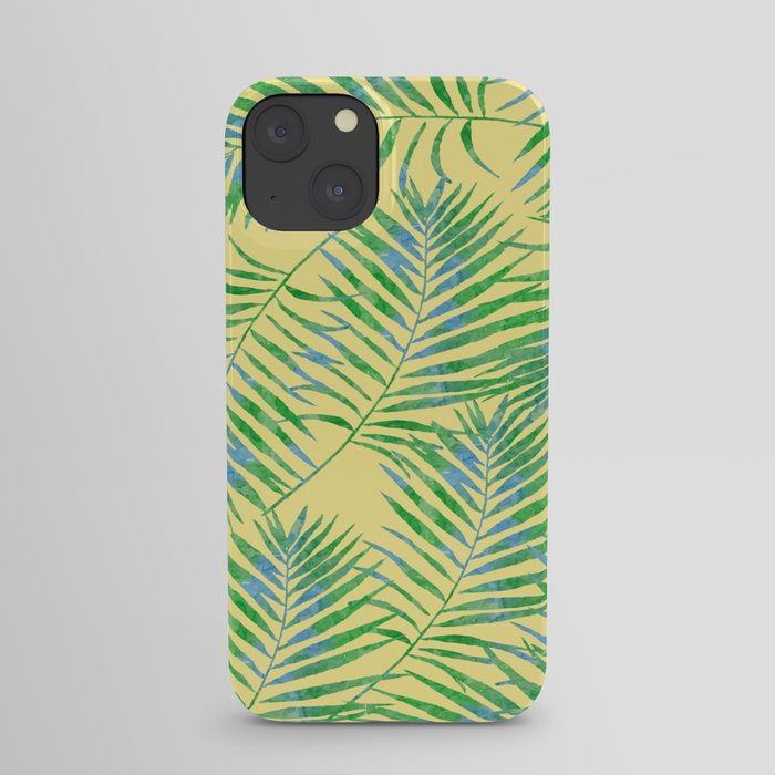 Fern Leaves Yellow iPhone Case