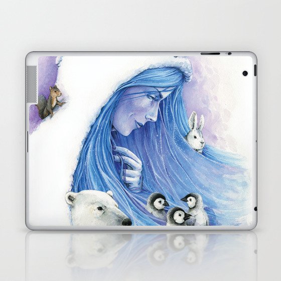 Lady Winter / Dame Hiver Laptop & iPad Skin