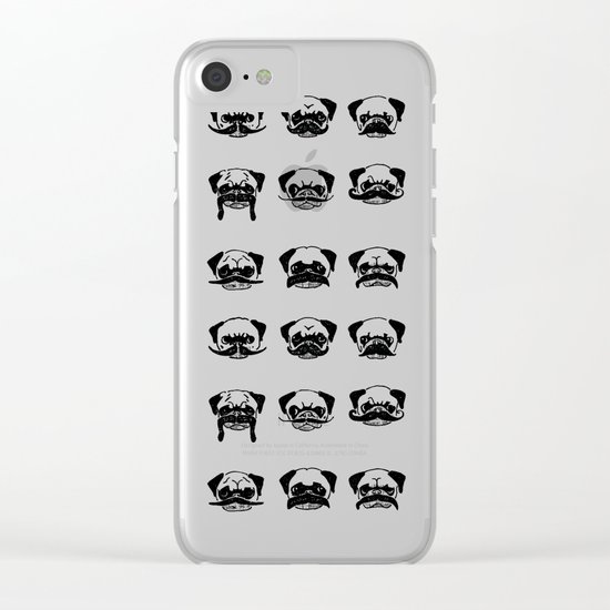 Moustaches of The Pug Clear iPhone Case