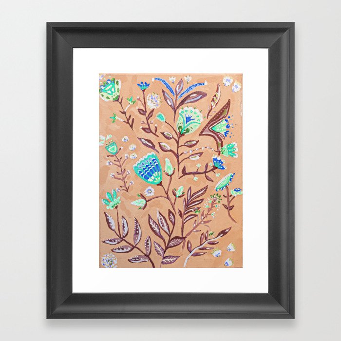 boho florals Framed Art Print