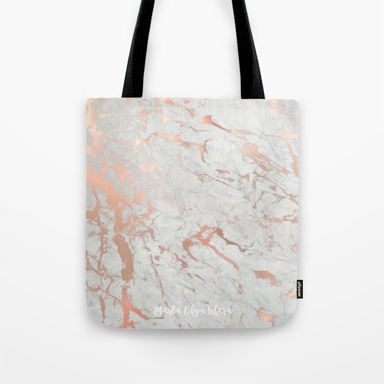 Rose gold marble Tote Bag