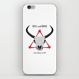Skull and Horns Red Pyramid iPhone Skin
