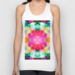 Abstract pink teal lavender lilac modern kaleidoscope Unisex Tank Top
