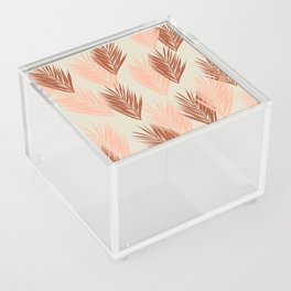 Palm Leaves Terracotta Pattern Acrylic Box