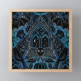 Gothic Halloween - Eerie Blue Framed Mini Art Print