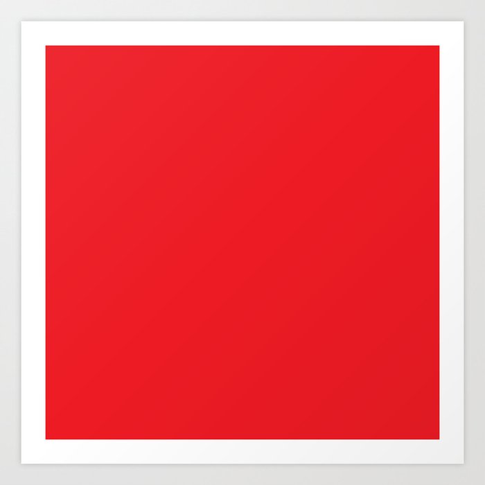 Simple Red Luxe Solid Color Art Print