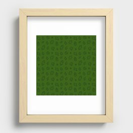 Green and Black Gems Pattern Recessed Framed Print
