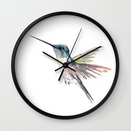 Flying Little Hummingbird Wall Clock