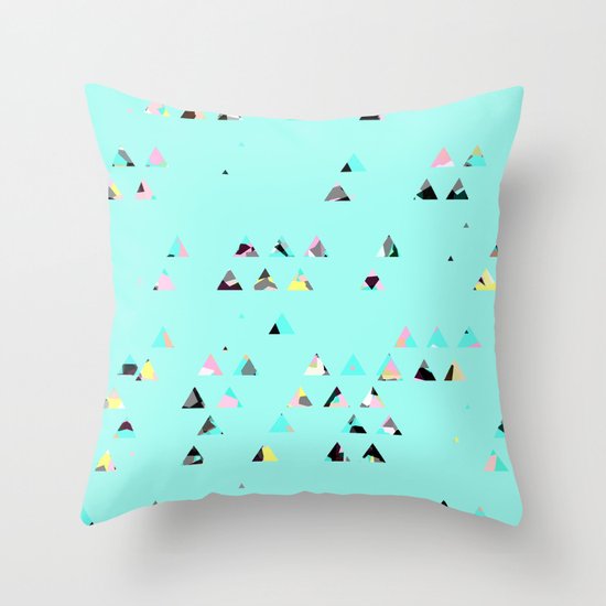 tringle mix/ bright Throw Pillow