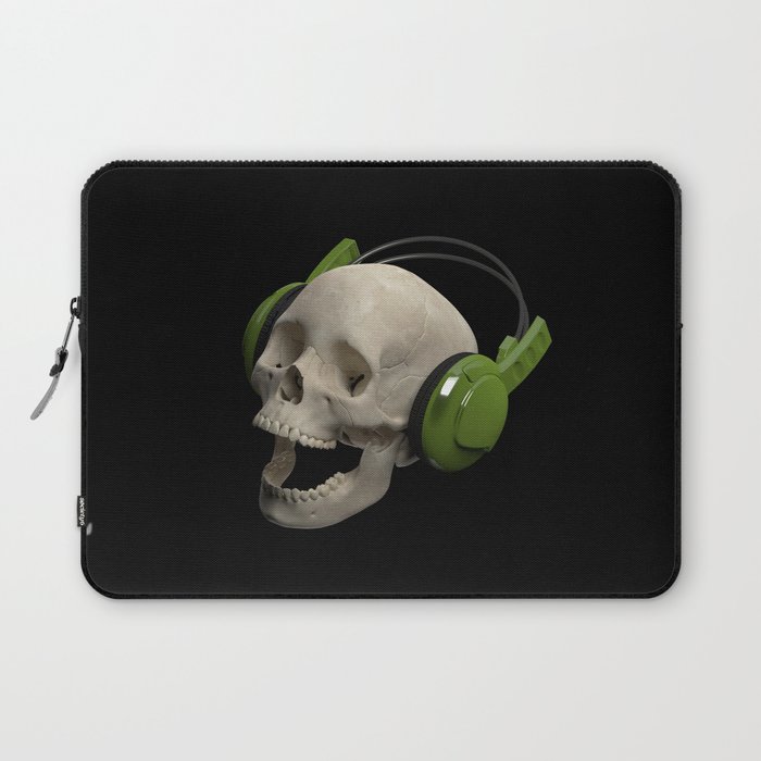 Skull is enjoying the music Laptop Sleeve