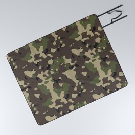 Military Olive Camouflage Picnic Blanket