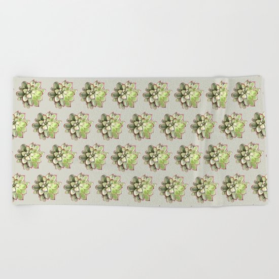 Echeveria Beach Towel