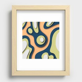 Geometric color mountain 11 Recessed Framed Print
