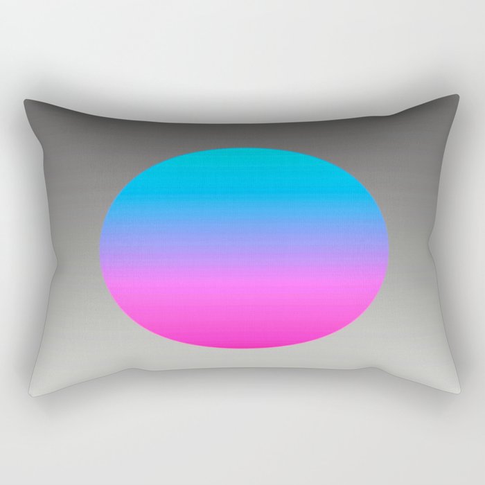 Turquoise Hot Pink Focal Point Rectangular Pillow