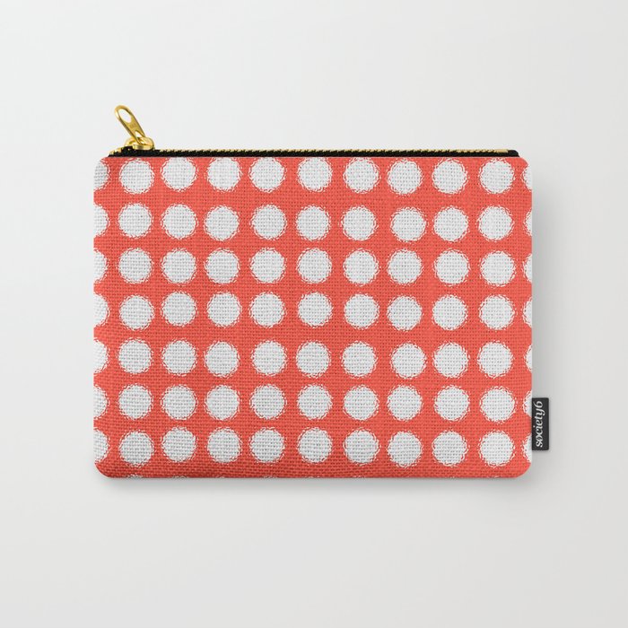 milk glass polka dots fiesta red Carry-All Pouch