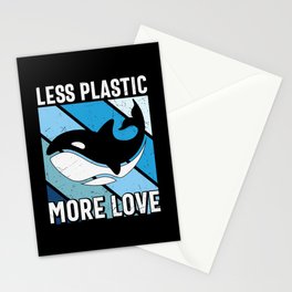 Less Plastic More Love Whale Stationery Card