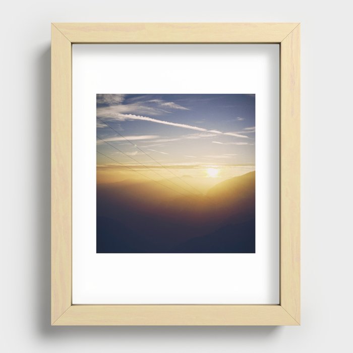 Sunset & Wires Recessed Framed Print