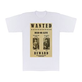 Butch Cassidy and the Sundance Kid Wanted Poster Dead or Alive $5,000 Reward Each T Shirt