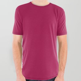Purplish Red All Over Graphic Tee
