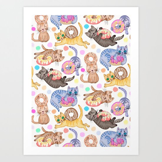 Sprinkles on Donuts and Whiskers on Kittens Art Print