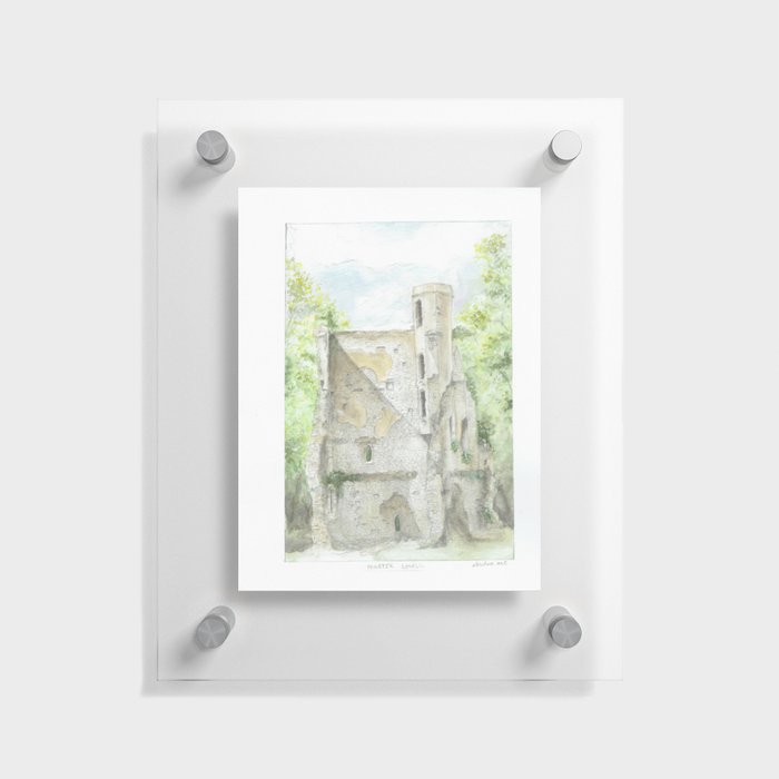 Minster Lovell (Medieval Ruins in Watercolor) Floating Acrylic Print