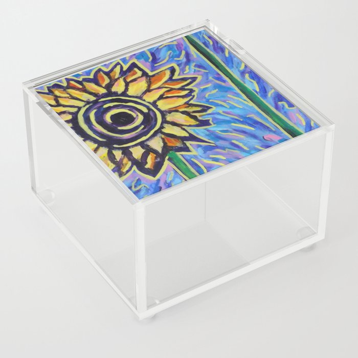 two sunflowers Acrylic Box