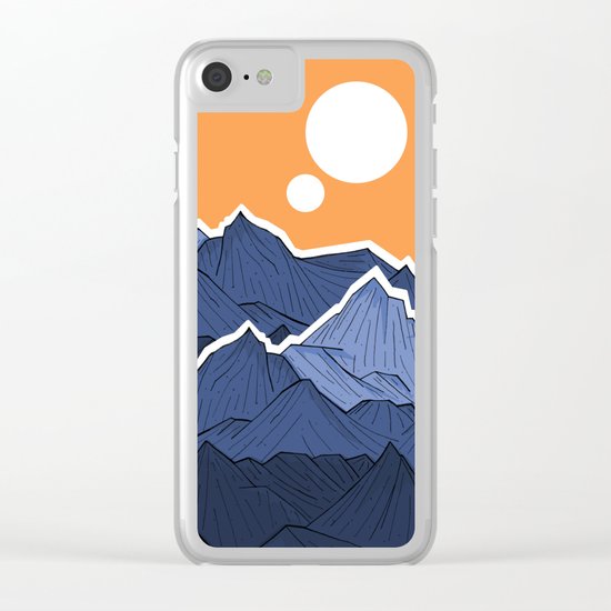The mountains under the two suns Clear iPhone Case