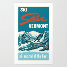 Stowe, Vermont Vintage Ski Poster Kunstdrucke