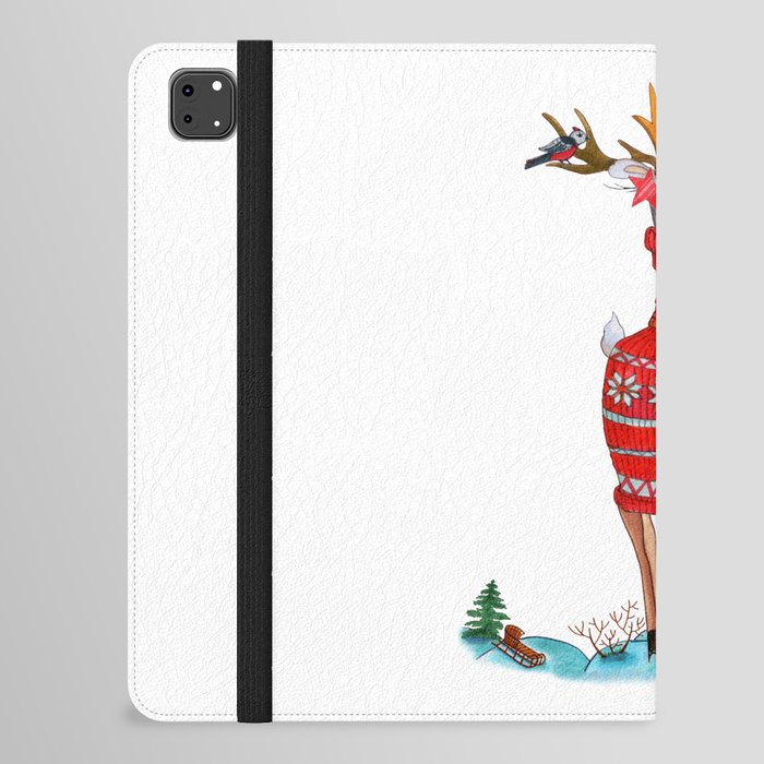 Fashion Christmas Deer 8 iPad Folio Case