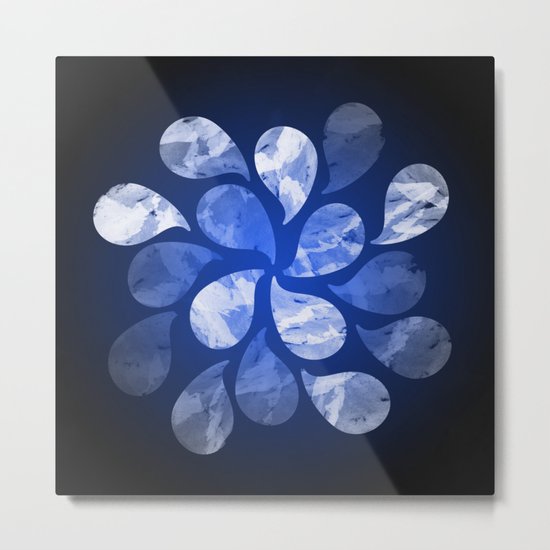 Abstract Water Drops XX Metal Print