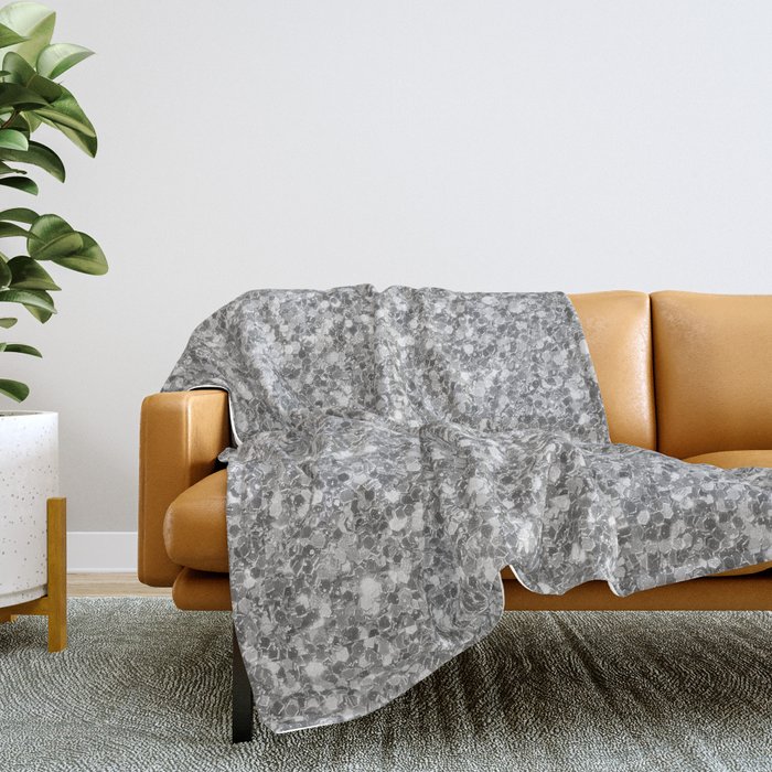 Silver Gray Glitter Throw Blanket by ArtOnWear Society6