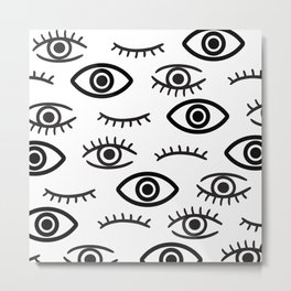 Evil Eye Metal Print | Evileye, Repeatingpattern, Black And White, Nazar, Mystic, Graphicdesign, Maldeojo, Turkish, Digital, Pattern 