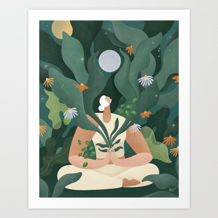 Society6 iPhone4/4S,5用 kinotto pug by Maria Elina Four Seasons Art Nouveau Lena Print | S.E. Wendel