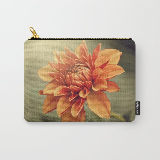 Orange Dahlia #2 * Garden Flowers Floral Blossom Nature Carry-All Pouch