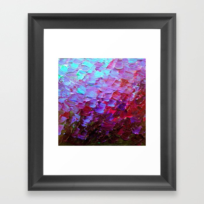 Mermaid Scales Colorful Ombre Abstract Acrylic Impasto Painting