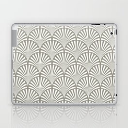 Art Deco Dark Grey & White Fan Pattern Laptop Skin