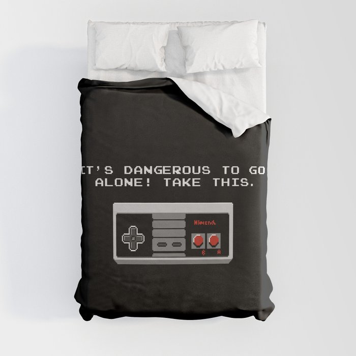 Its dangerous to go alone take this video game Duvet Cover