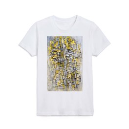 Piet Mondrian (Dutch, 1872-1944) - Title: TABLEAU No. 2 Composition No. VII - Date: 1913 - Style: De Stijl (Neoplasticism), Cubism - Genre: Abstract - Medium: Oil on canvas - Digitally Enhanced Version (2000 dpi) - Kids T Shirt