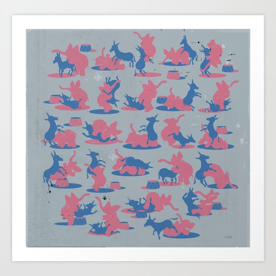 Bipartisan Politics Art Print