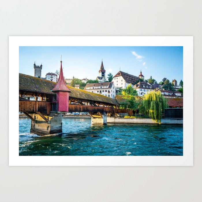 Spreuer Bridge in Lucerne Switzerland Art Print